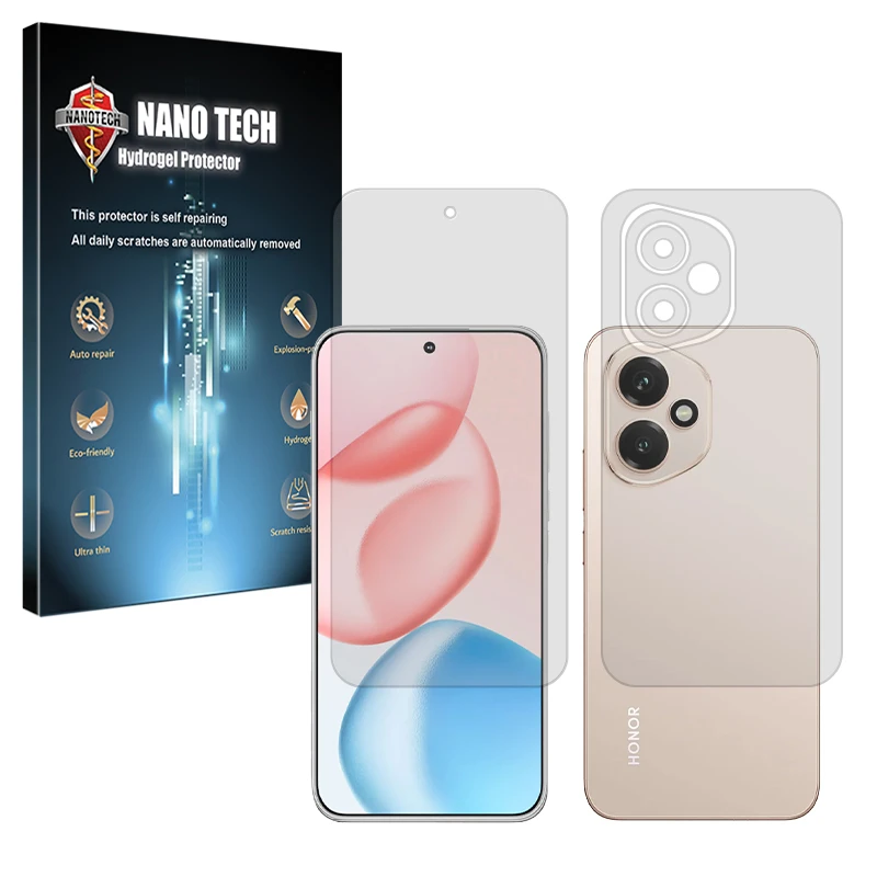 محافظ صفحه نمایش مات نانو تک مدل Tough مناسب برای گوشی موبایل آنر 400 به همراه محافظ پشت گوشی