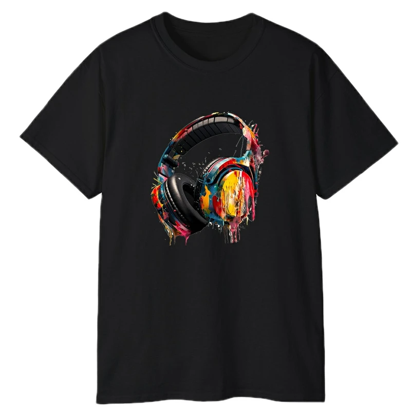 تی‌شرت آستین کوتاه مردانه پاد آفرین مدل هدفون