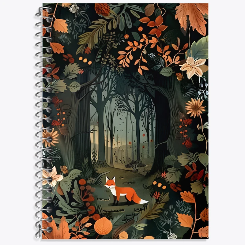 دفتر لغت 50 برگ خندالو طرح جنگل و روباه کد N3230