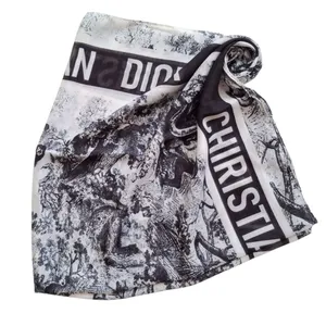 مینی اسکارف زنانه مدل نخی طرح طبیعت کد ۲