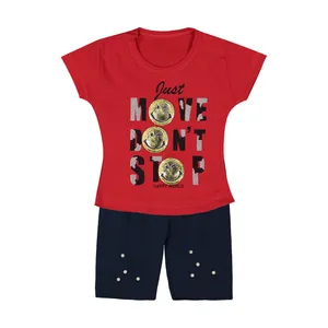 ست تی شرت و شلوارک نوزادی دخترانه کد 02