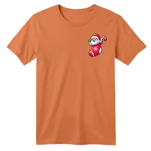 تی شرت آستین کوتاه بچگانه مدل بابانوئل کریسمس کد 25 رنگ گلبهی