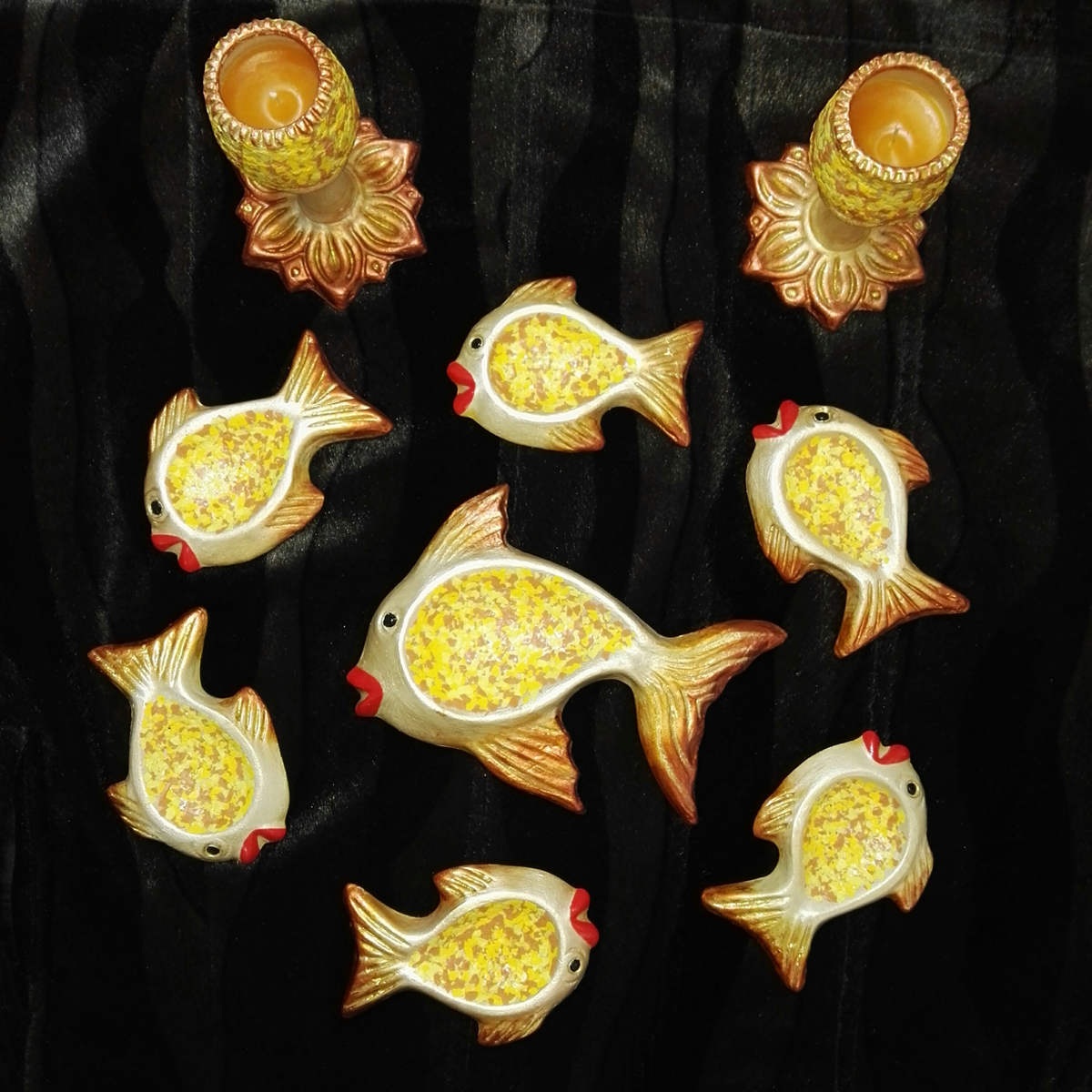مجموعه هفت سین 9 پارچه مدل Golden Fish
