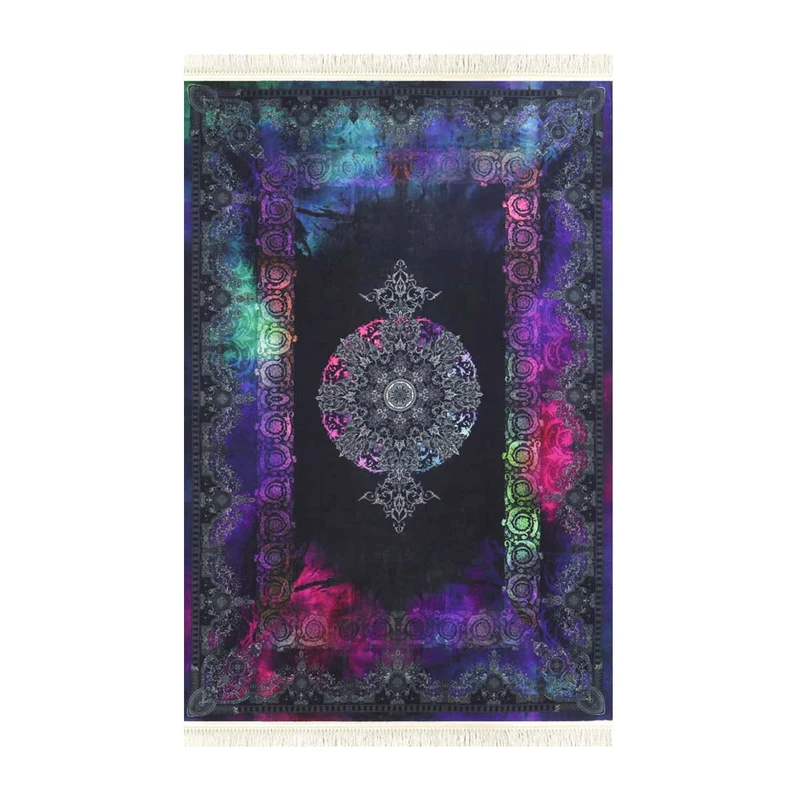 فرش ماشینی بهراد کد 201704 زمینه مشکی