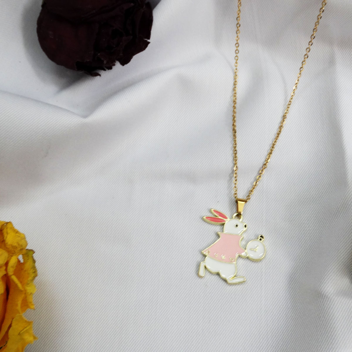 گردنبند دخترانه مدل خرگوش عجول و ساعت کد GZ-Beh-25 گردنبند دخترانه مدل خرگوش عجول و ساعت کد GZ-Beh-25