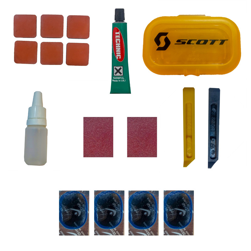 کیت پنچرگیری دوچرخه مدل SC001 مجموعه 17 عددی