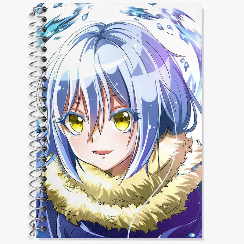 دفتر زبان 50 برگ خندالو مدل سه خط طرح ریمورو تمپست انیمه اسلایم کد 13117