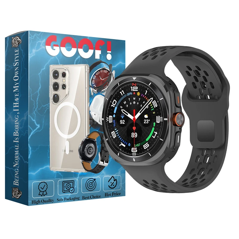 بند گوف مدل Silicone Breathable Belt مناسب برای ساعت هوشمند سامسونگ Galaxy Watch Ultra 47mm