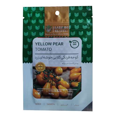 بذر گوجه فرنگی گلابی خوشه ای زرد فردین کشت کد 069