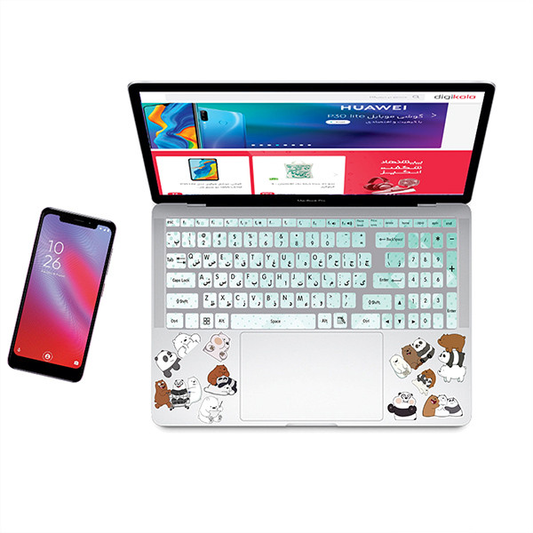 استیکر تزئینی موبایل و تبلت راتیانا مدل پاندا کوچولوها بسته 10 عددی