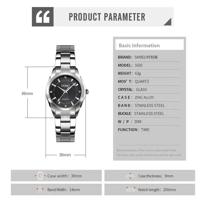 ساعت مچی عقربه ای زنانه اسکمی مدل 1620M-NP