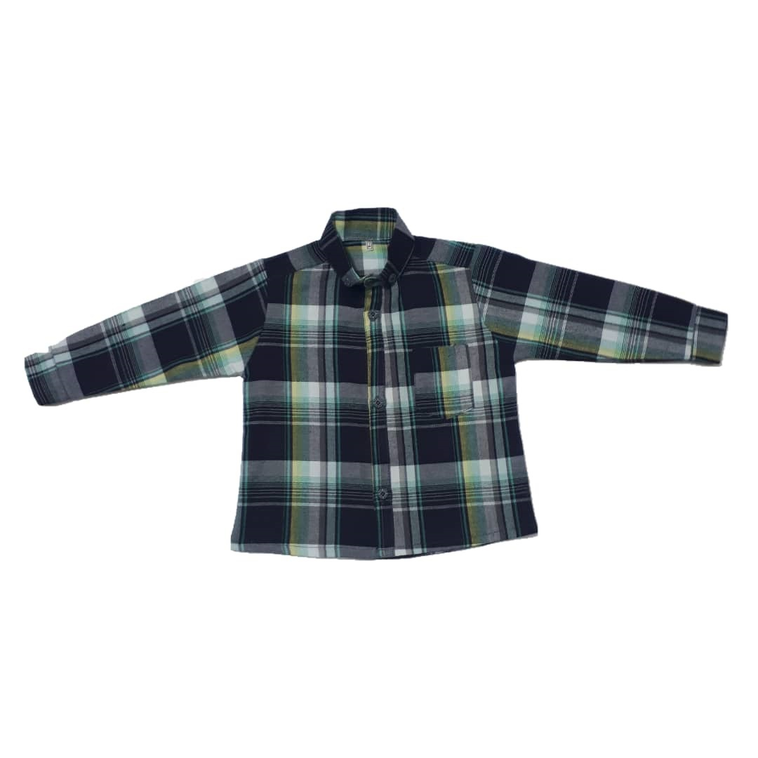 پیراهن پسرانه طرح چهارخانه کد GGR01