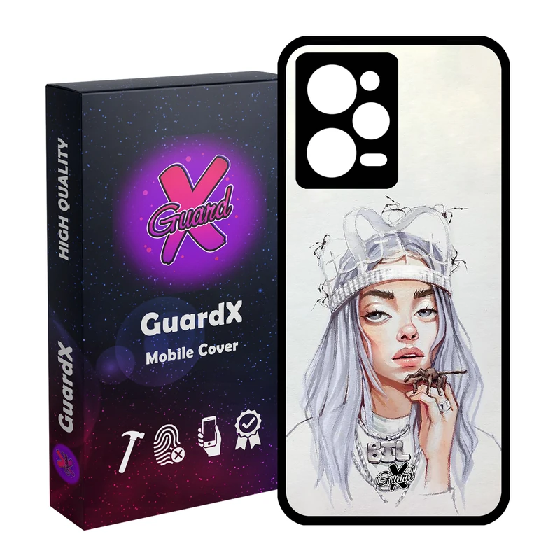 کاور گارد ایکس طرح Billie Eilish مدل Glass10149 مناسب برای گوشی موبایل شیائومی Redmi Note 12 Pro 5G/Poco X5 Pro 5G/Note 12 Pro Pro speed