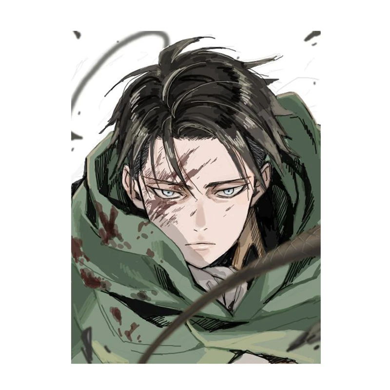 استیکر لپ تاپ و موبایل مدل انیمه طرح اتک ان تایتان لیوای آکرمن attack on titan Levi Ackermann کد 561