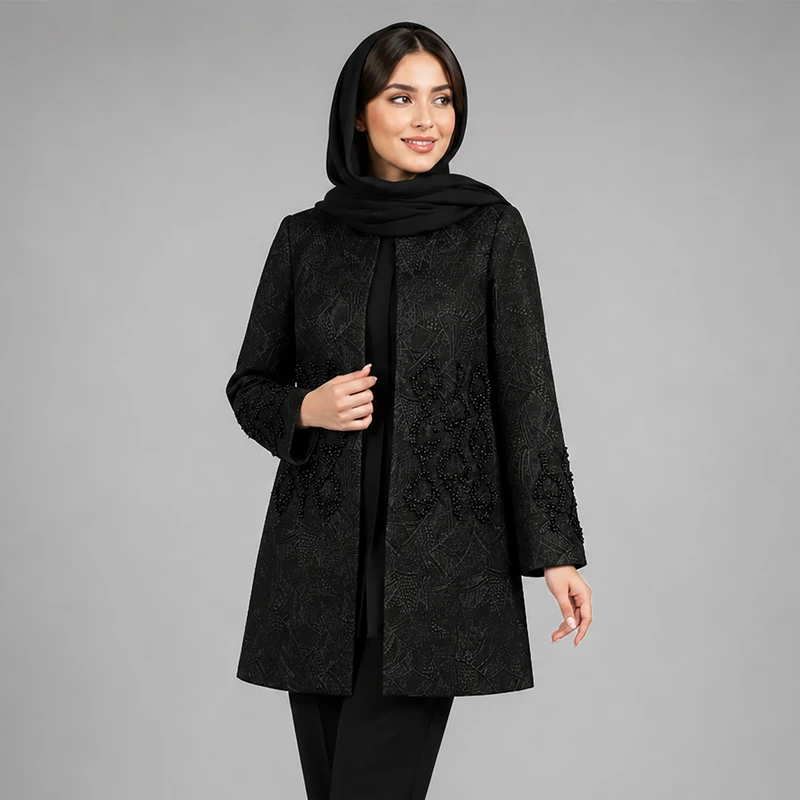 مانتو مجلسی زیر باسن زنانه زاگرس پوش مدل 112228326