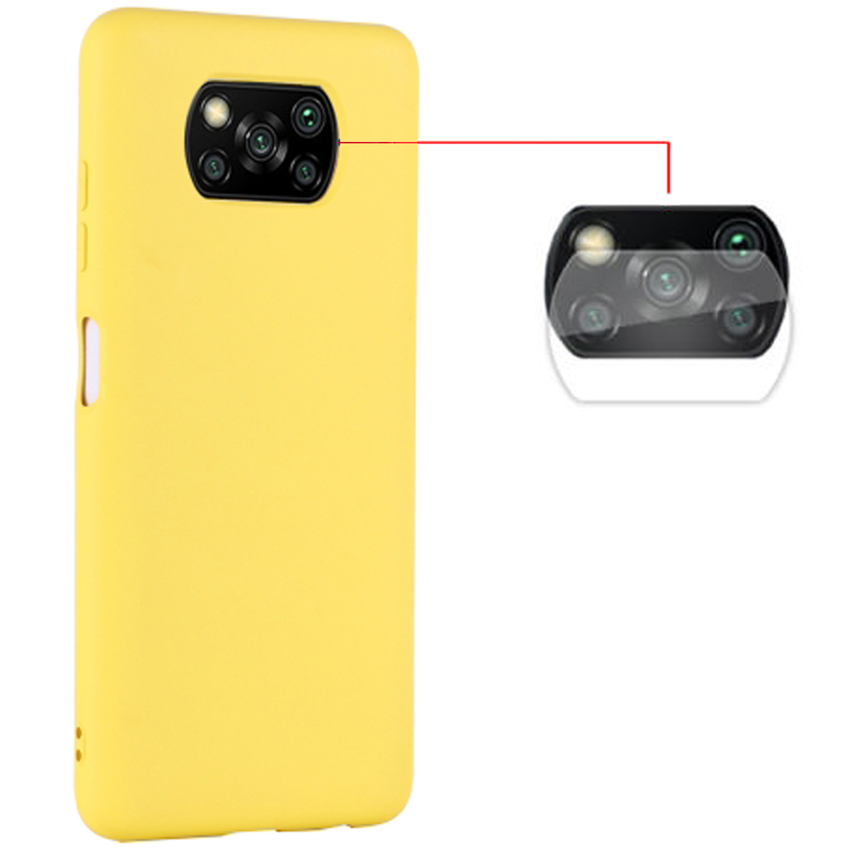 کاور مدل PHSILK مناسب برای گوشی موبایل شیائومی Poco X3 NFC به همراه محافظ لنز دوربین