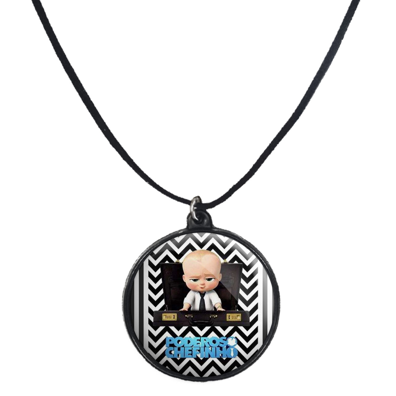 گردنبند پرمانه طرح بچه رئیس کد pmb.2717 مدل دو طرفه