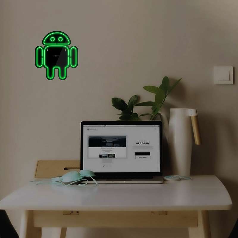 چراغ دیواری نئون دیزاین طرح Android-Logo-BL_GR