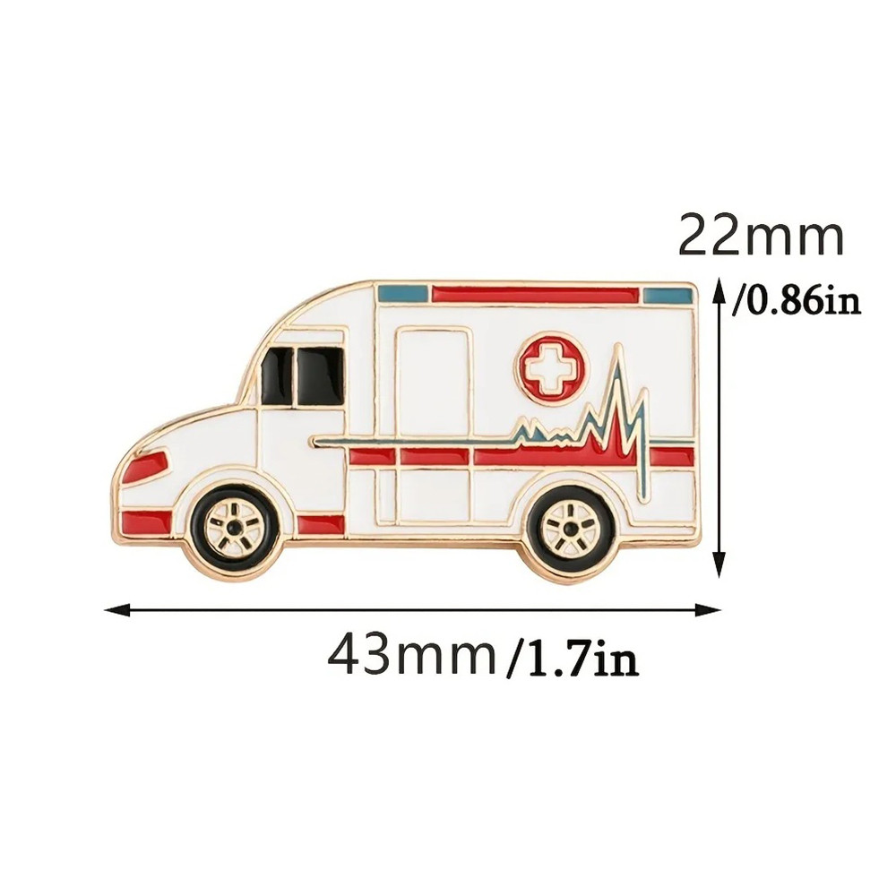 سنجاق سینه زنانه مدل آمبولانس