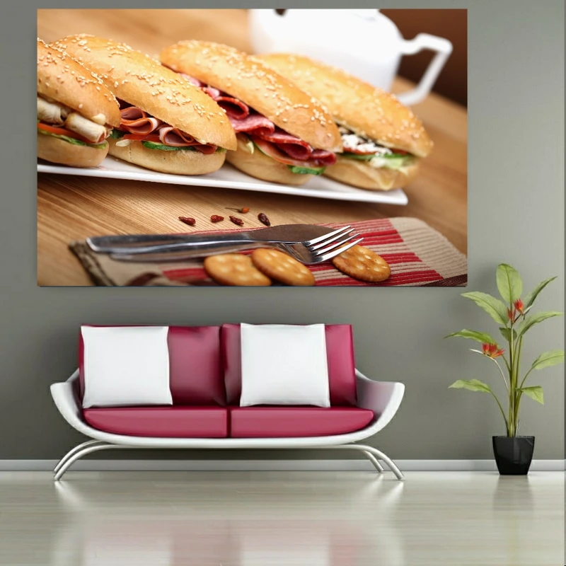 استیکر طرح فست فود مدل ساندویچ کد SDA162