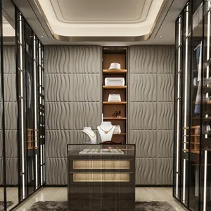 دیوارپوش مدل سه بعدی طرح موجی