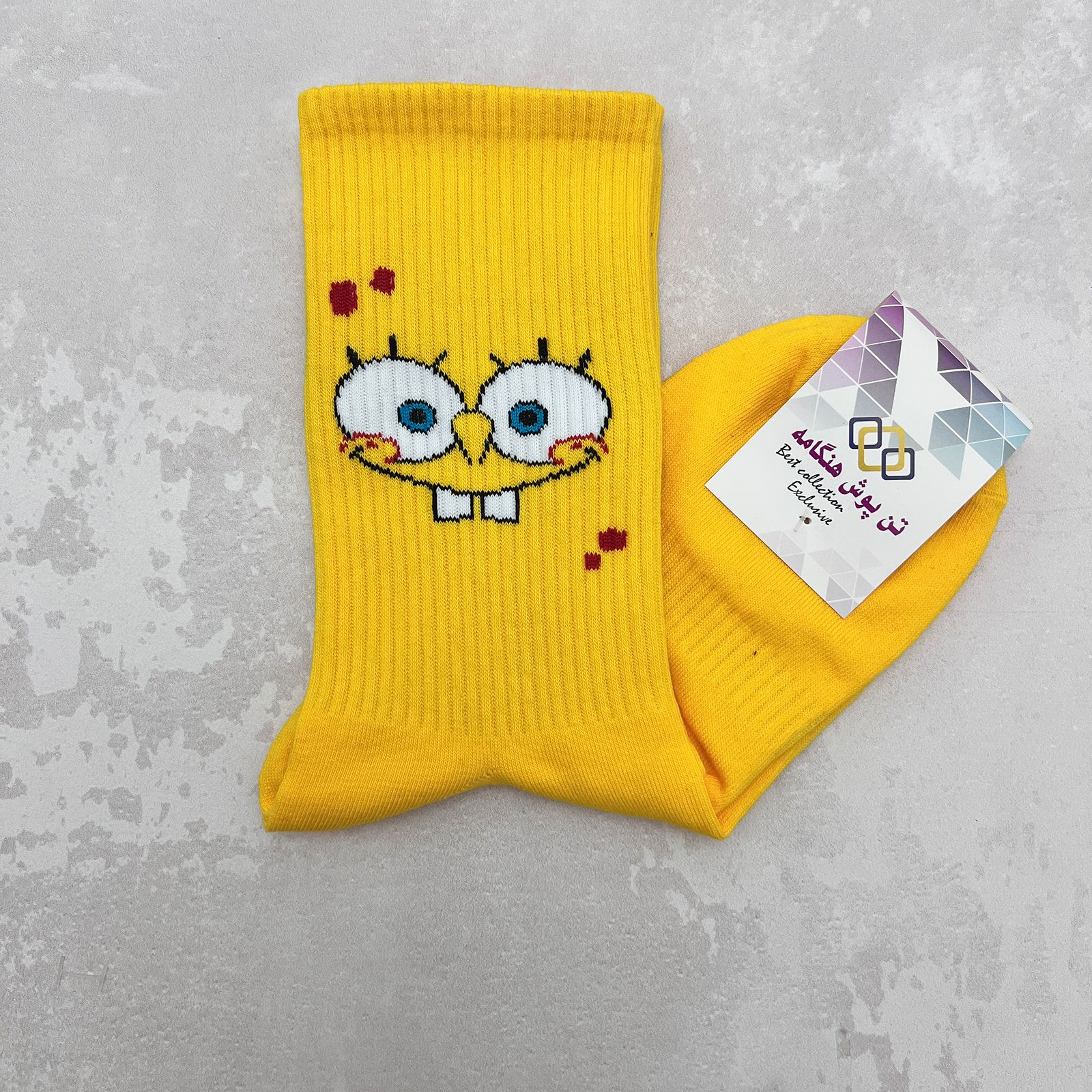 جوراب زنانه تن پوش هنگامه مدل کش اسپرت پنبه باب اسفنجی -  - 2