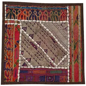 رومیزی سوزن دوزی مدل چهل تیکه عسلی کد KOH47