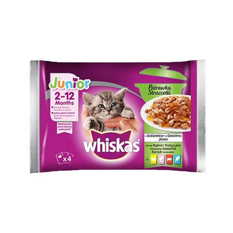 غذای پوچ بچه گربه ویسکاس مدل 4in1 Junior وزن 400 گرم