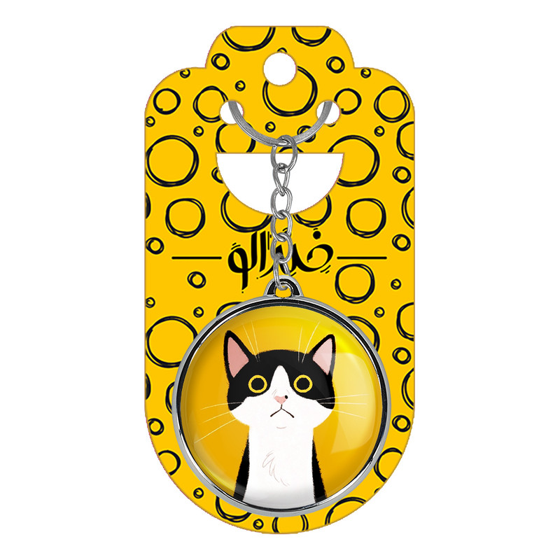 جاکلیدی خندالو طرح گربه Cat مدل دوطرفه کد 2330123306