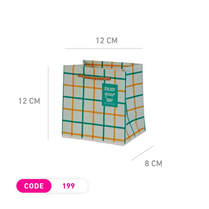 ساک هدیه مدل چهارخونه مینی کد 199