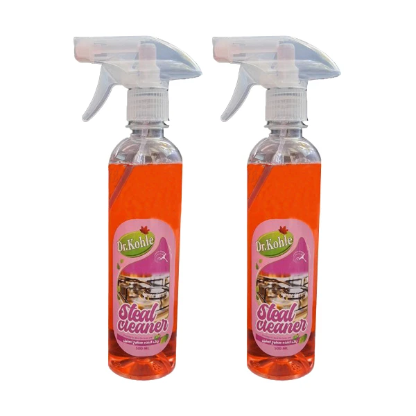 اسپری پاک کننده سطوح استیل دکتر کوهله مدل R22 حجم 500 میلی لیتر مجموعه 2 عددی