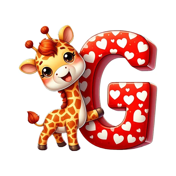 استیکر پارچه و لباس پاد آفرین طرح زرافه کوچولو و حرف G کد 1608