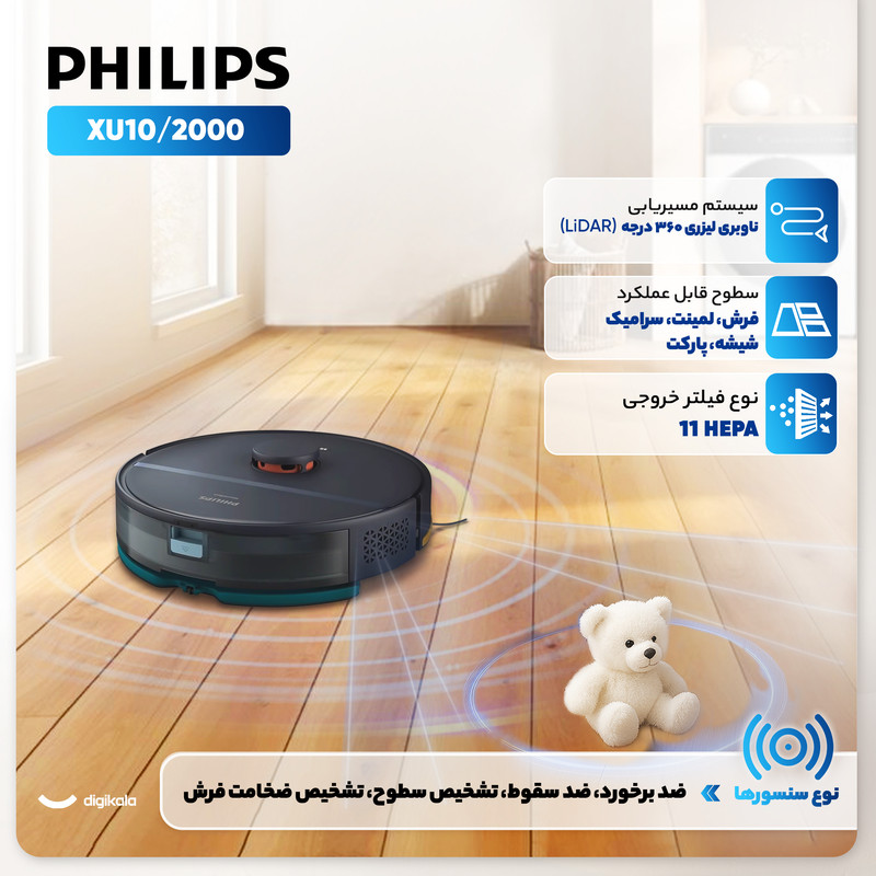جارو رباتیک فیلیپس مدل XU2000/10