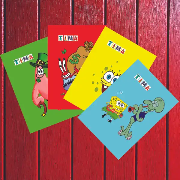 دفتر نقاشی 40 برگ تیما مدل Sponge مجموعه 4 عددی