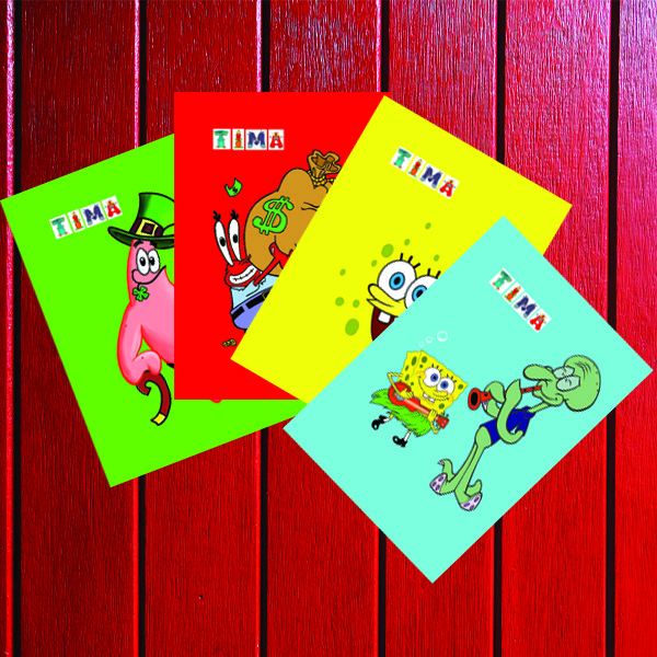 دفتر نقاشی 40 برگ تیما مدل BOB مجموعه 8 عددی