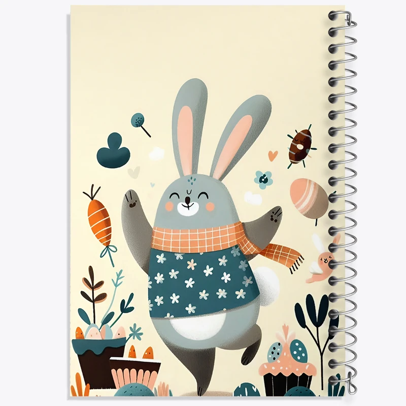 دفتر مشق 100 برگ خندالو طرح خرگوش بامزه کد F8344