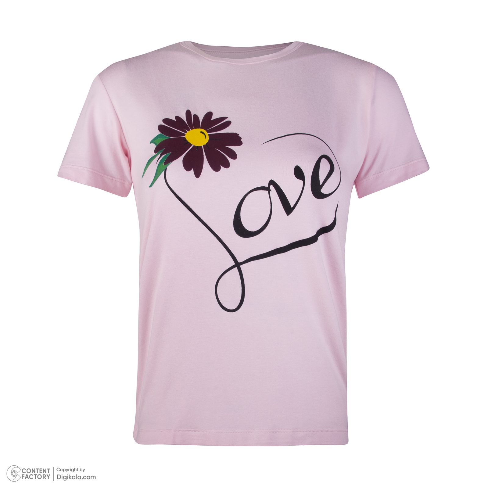 تی شرت زنانه پنبینه مدل Love -  - 2