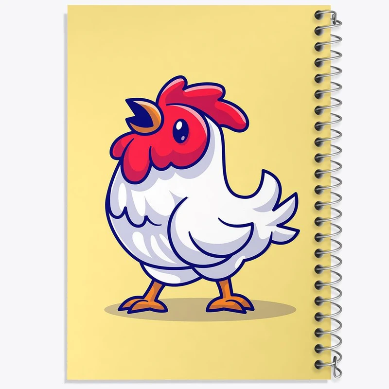 دفتر ژورنال نویسی 50 برگ خندالو مدل نقطه ای طرح حیوانات بامزه مرغ کد 29662