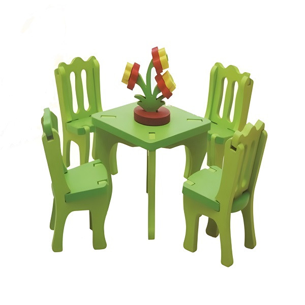 اسباب بازی چوبی مدل میز و صندلی ناهار خوری