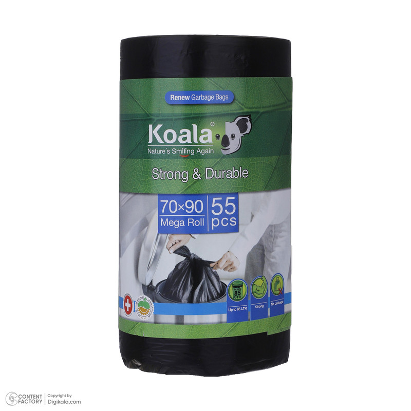 کیسه زباله کوالا مدل مگا رینیو بسته 55 عددی