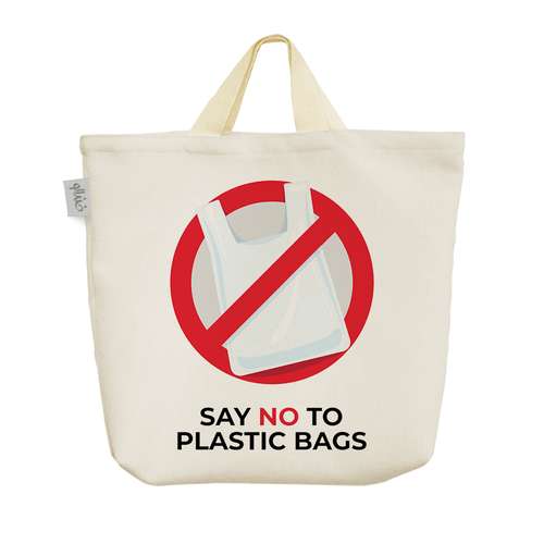 ساک خرید خندالو مدل به کیسه پلاستیکی نه بگوییم کد 1764