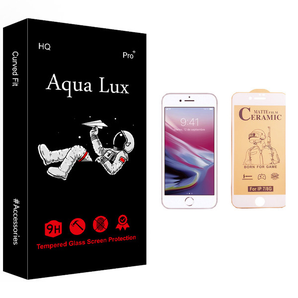 محافظ صفحه نمایش سرامیکی آکوا لاکس مدل +Pro مناسب برای گوشی موبایل اپل iPhone 8
