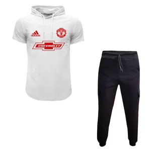 ست تی شرت کلاه دار و شلوار مردانه مدل منچستر کد 7432