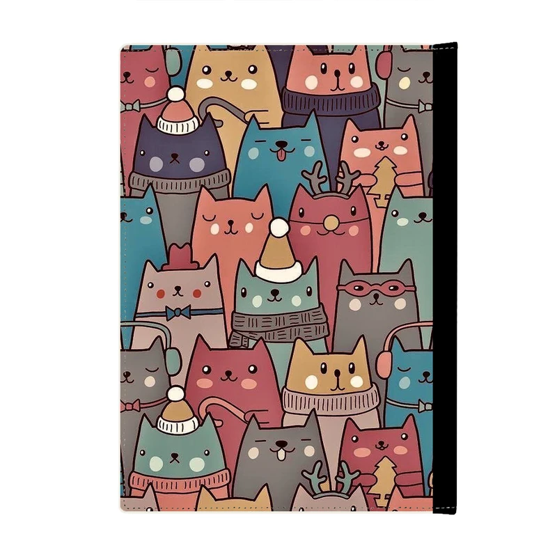 کلاسور پاد آفرین مدل گربه های کیوت رنگی کد 457