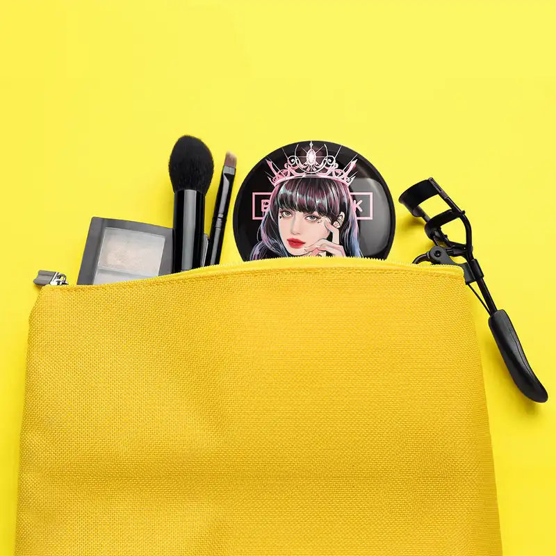 آینه جیبی خندالو مدل لیسا گروه بلک پینک Black Pink کد 3121