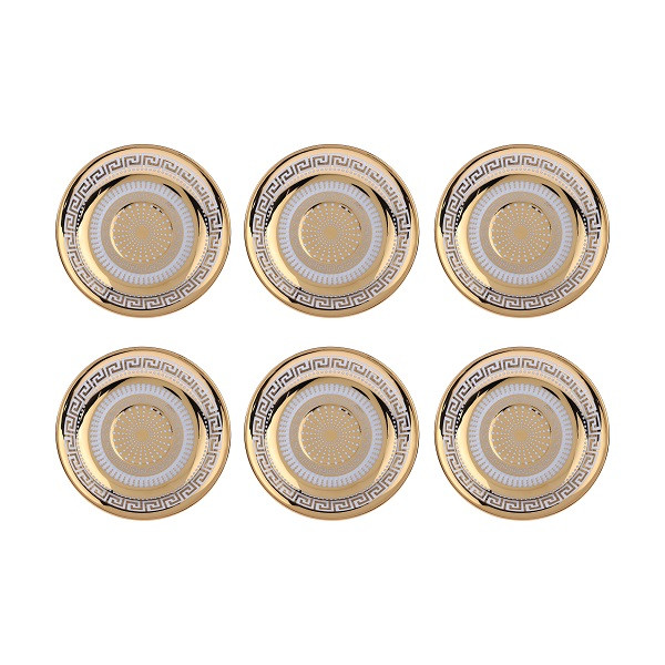 نعلبکی چینی گلد کد ۱۸ بسته ۶ عددی