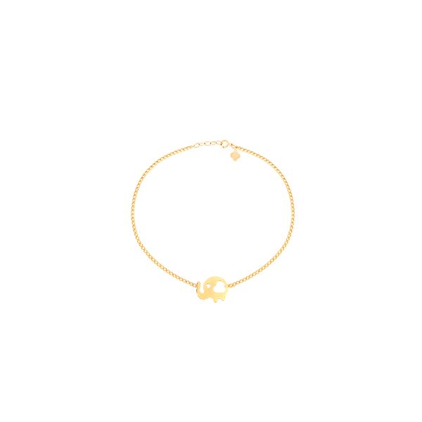 دستبند طلا 18 عیار دخترانه ماوی گالری مدل فیل -  - 1