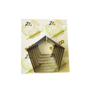 کاتر شیرینی پزی لوازم قنادی پسته طرح 5 ضلعی مدل PST135 مجموعه 6 عددی