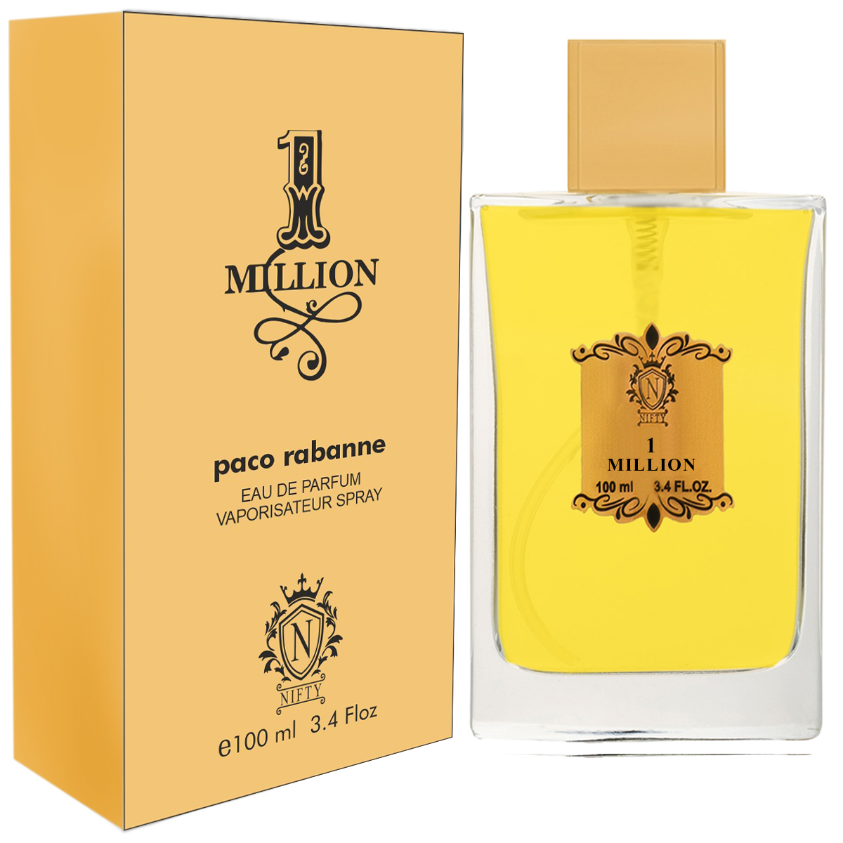ادو پرفیوم مردانه نیفتی مدل 1 MILLION حجم 100 میلی لیتر