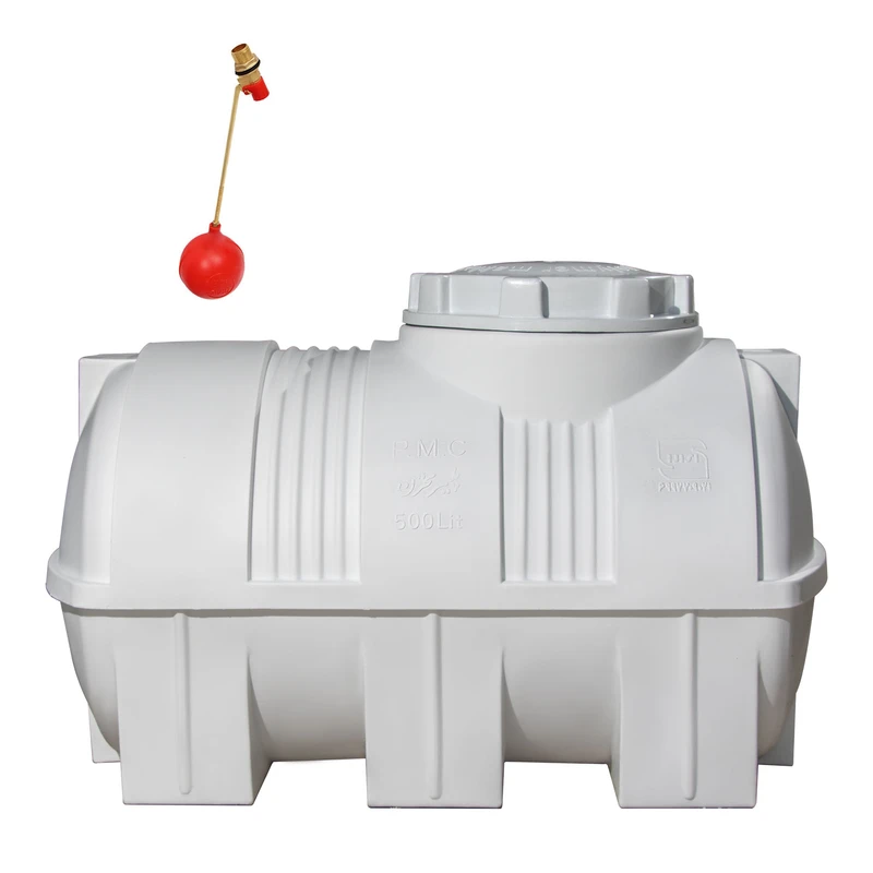 مخزن آب افقی 500 لیتر پلیمر مخزن صادقیان مدل  Pm-500  H KER F